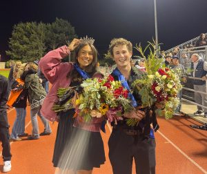 Homecoming king and queen Sionna Khattab and Arlo Clow.