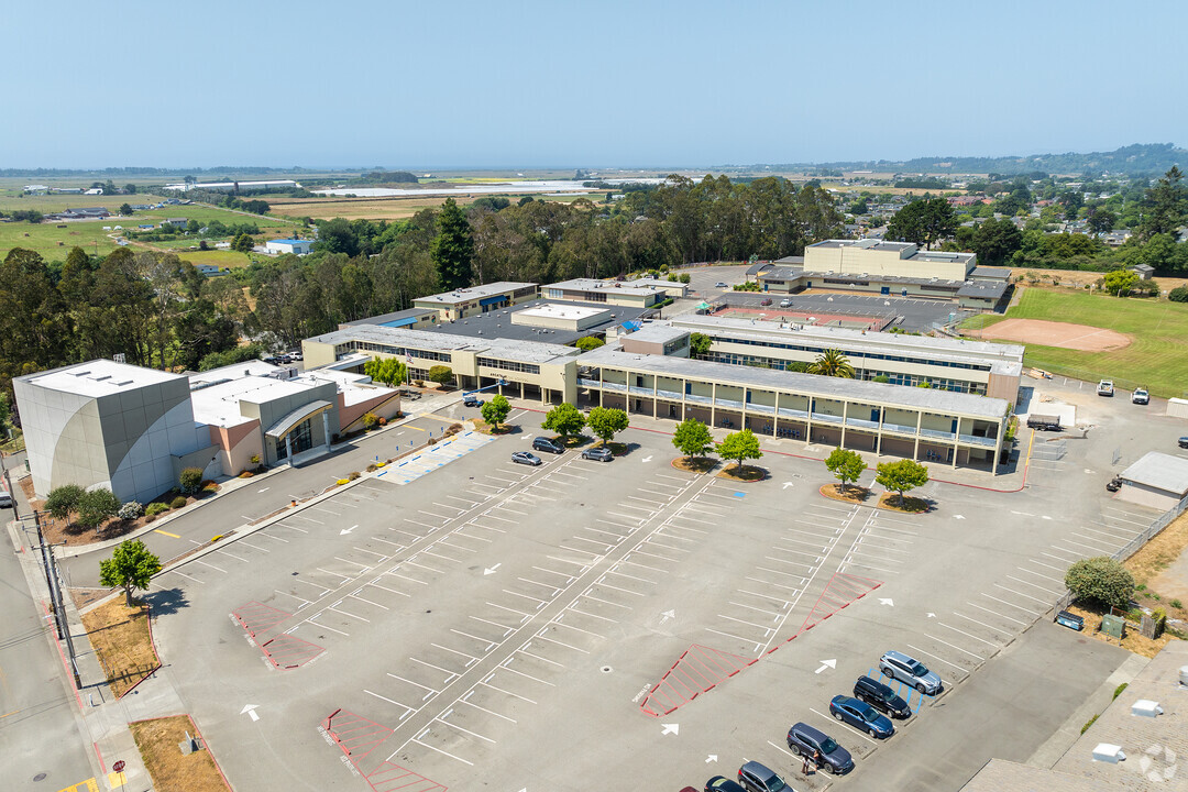 Above view of the current Arcata High parking lot