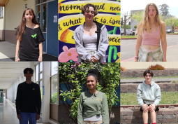 A montage of the people in the video