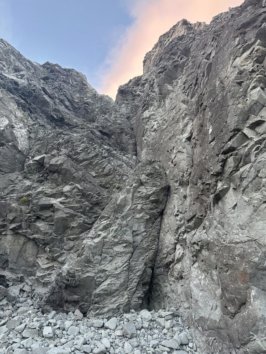 The cliff Miles fell from