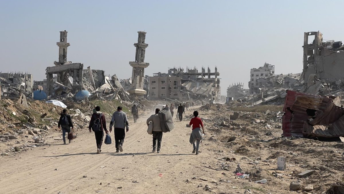 Palestinian refugees displaced by the Israeli assault on Gaza 