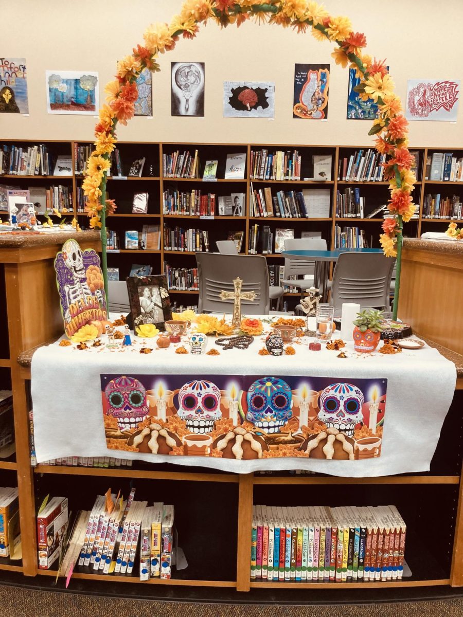The ofrenda in the AHS library. 
