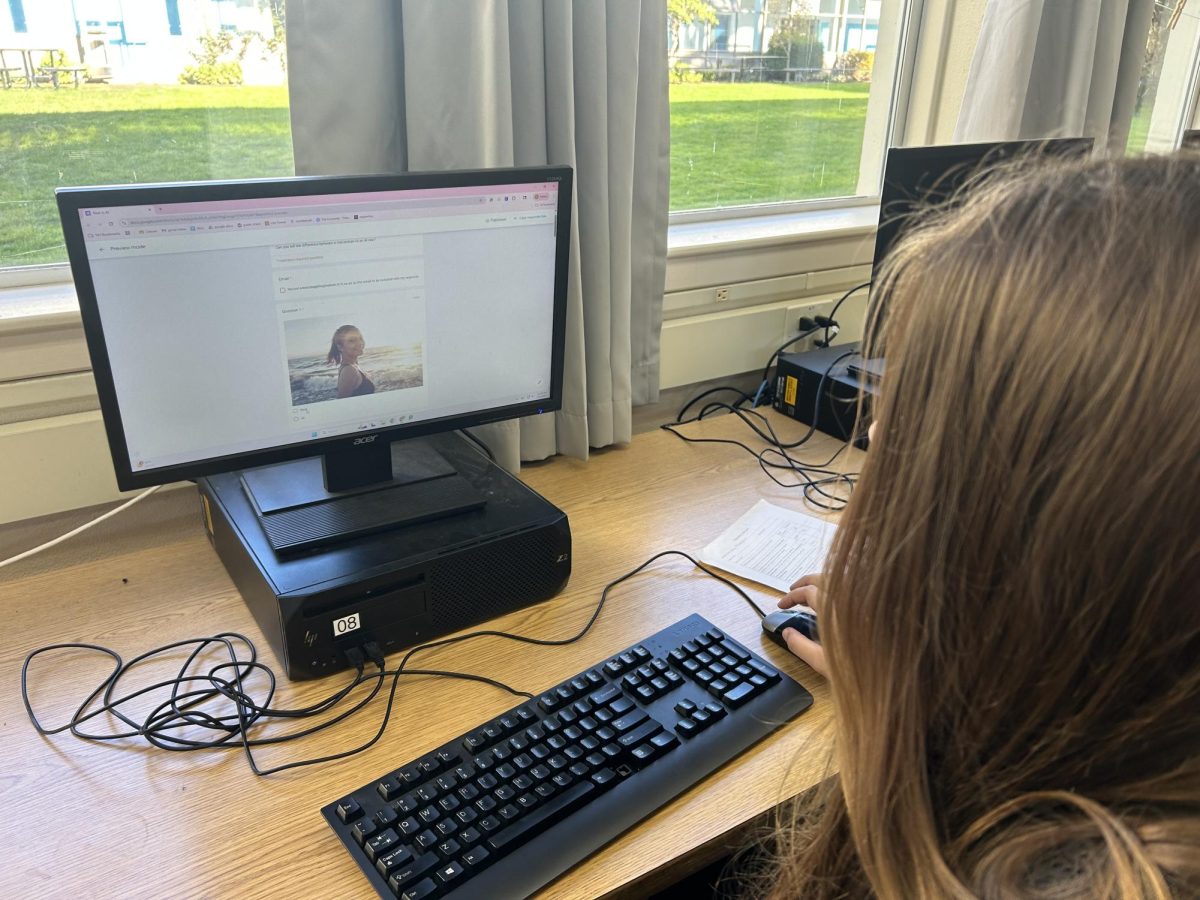 Student taking the 'Real vs AI' quiz. 