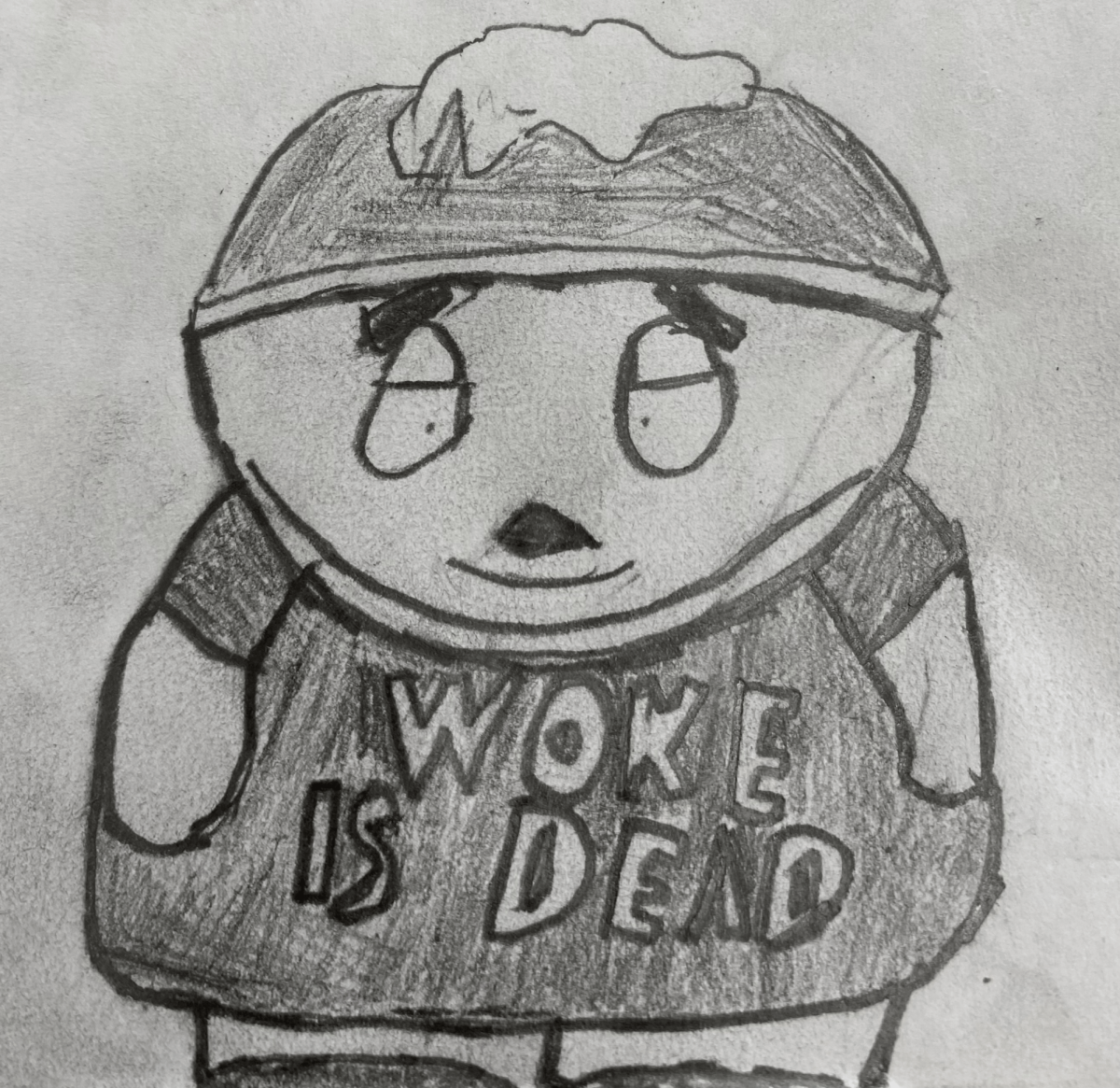 Hand-drawn picture of Eric Cartman