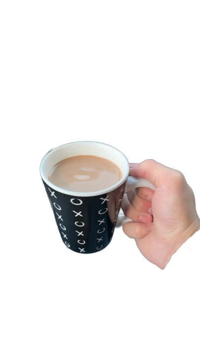 A cup of eggnog, made from the recipe.