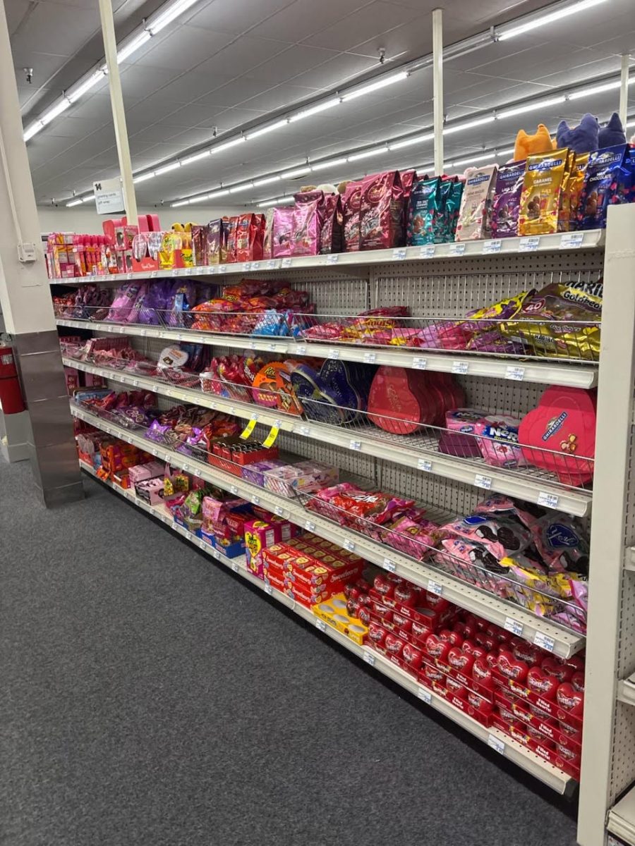 CVS aisle of Valentine Candy