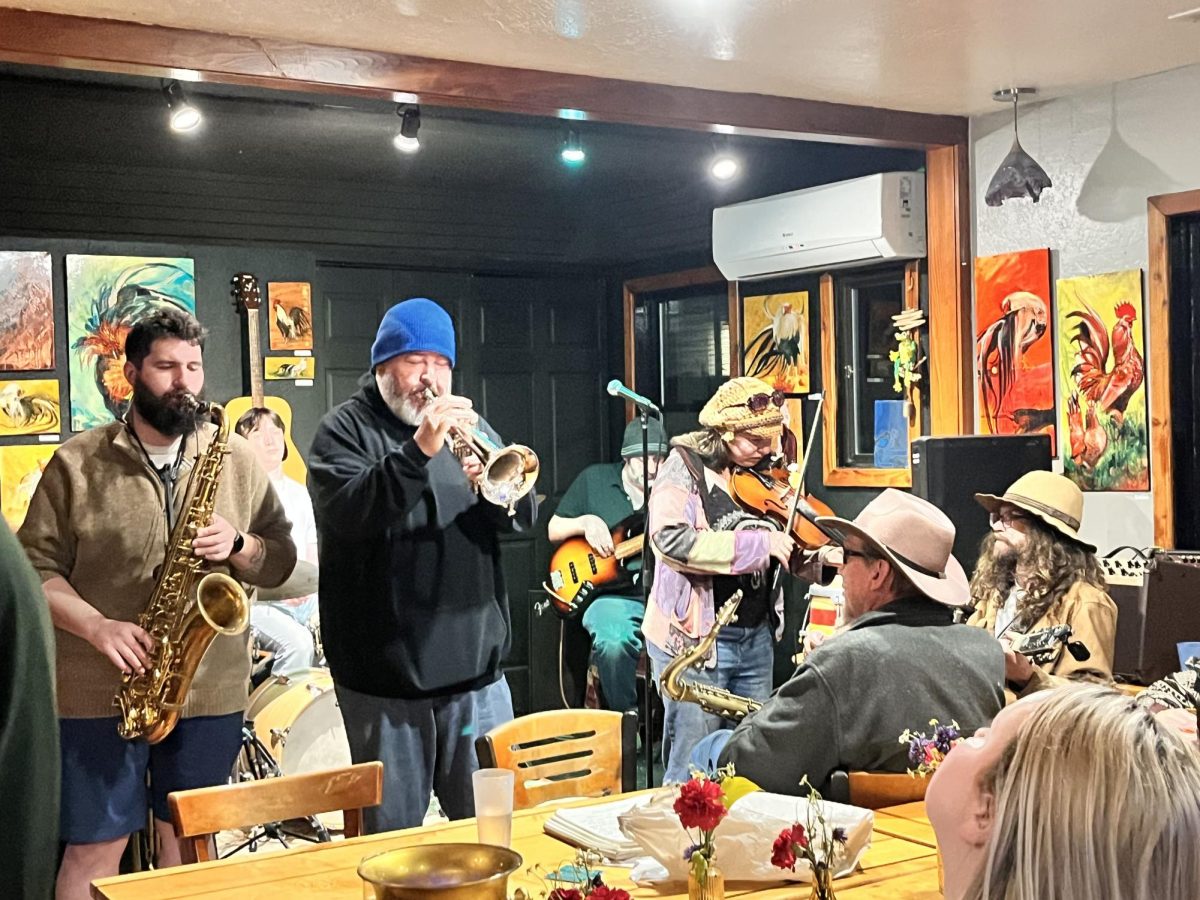 Musicians playing at a jazz jam