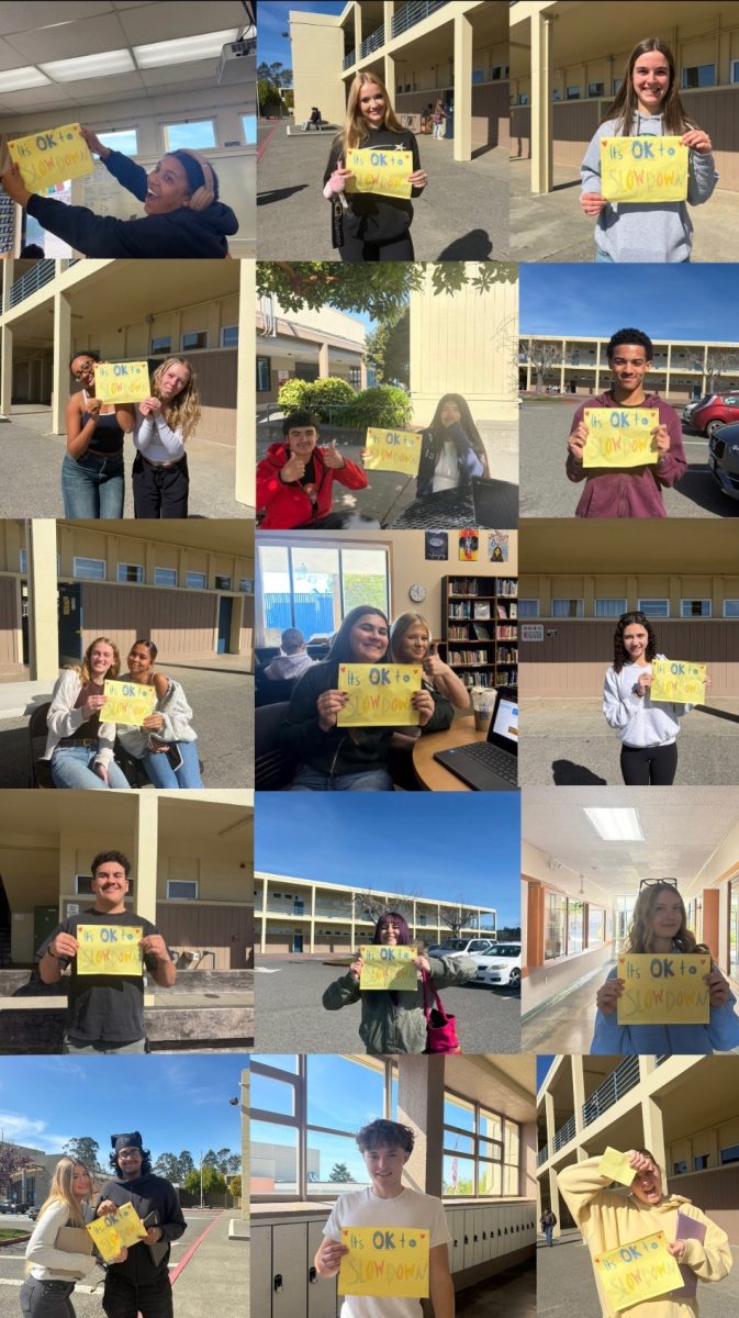AHS students showing that it's okay to slow down.