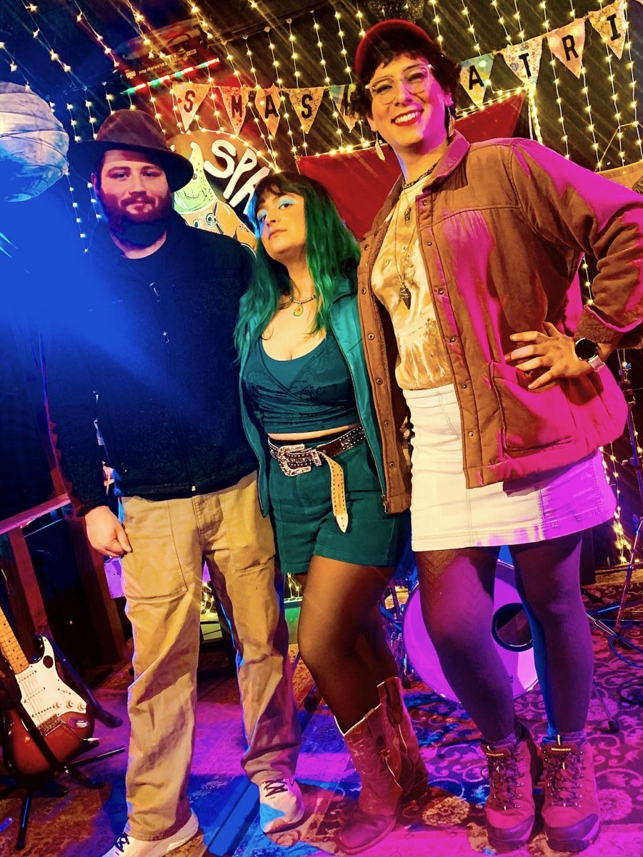 Queen Karma band members, Gavin Kingsley, Alexus Roberts, and Alannah Guevara.