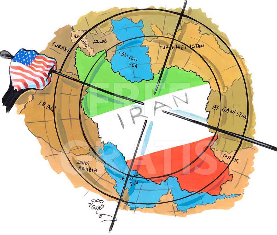 Drawing of Iran.