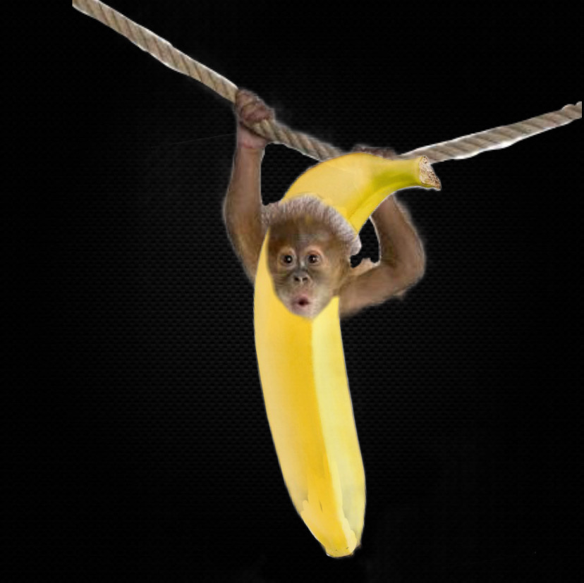 "AI generated" fruit monkey.
