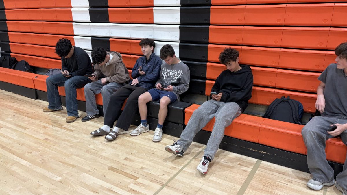 Disinterested students in PE class.